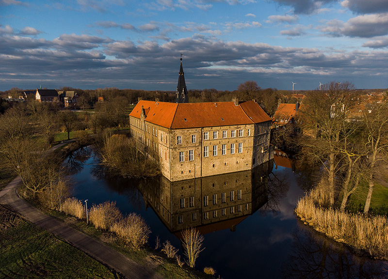 Burg Lüdinghausen bei Sonnenuntergang